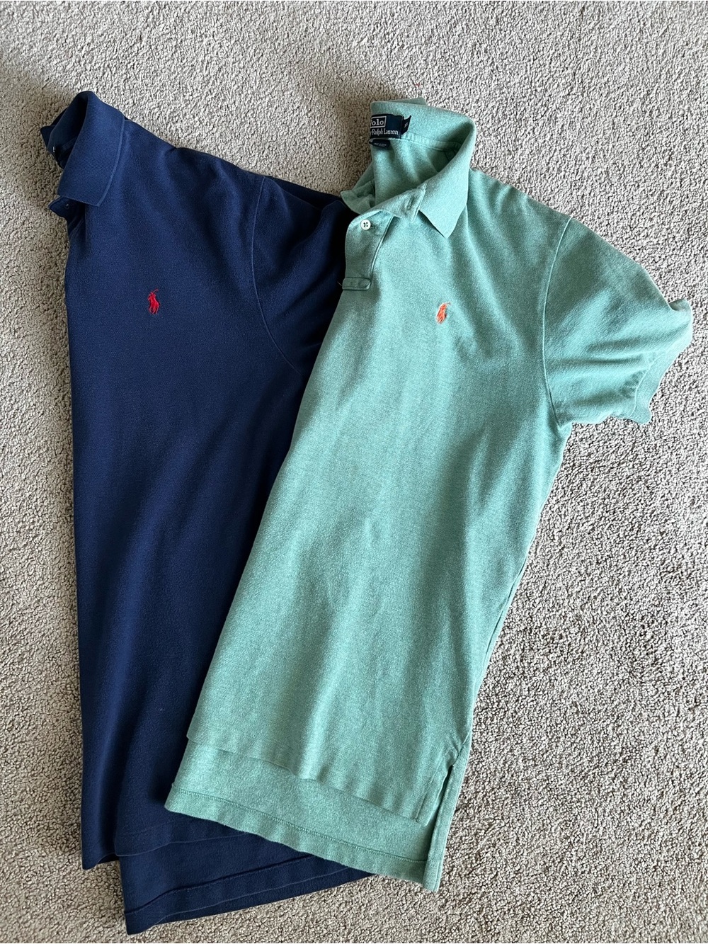 Ralph Lauren Polo Shirts in Navy & Seafoam